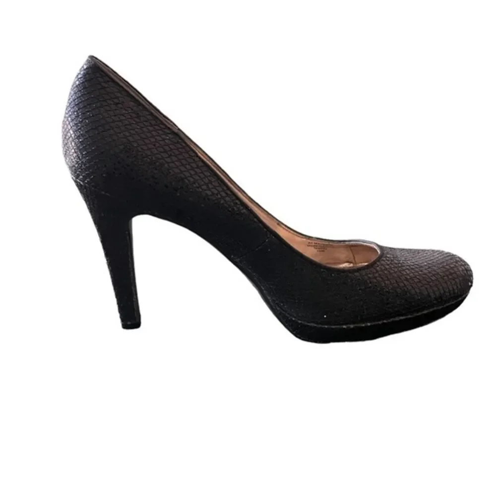 Alfani Black Glitter Maddy‎ Platform Pumps, Size 10